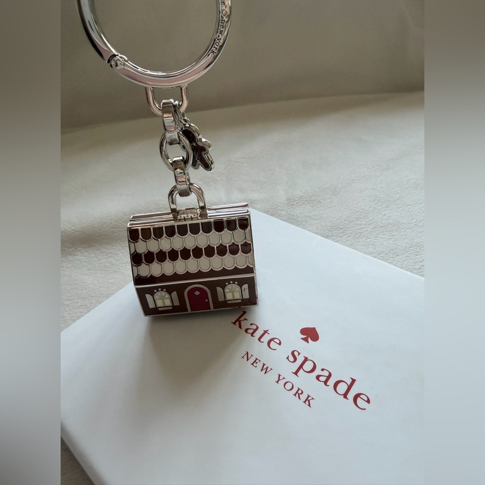 Kate Spade Gingerbread House Key Chain